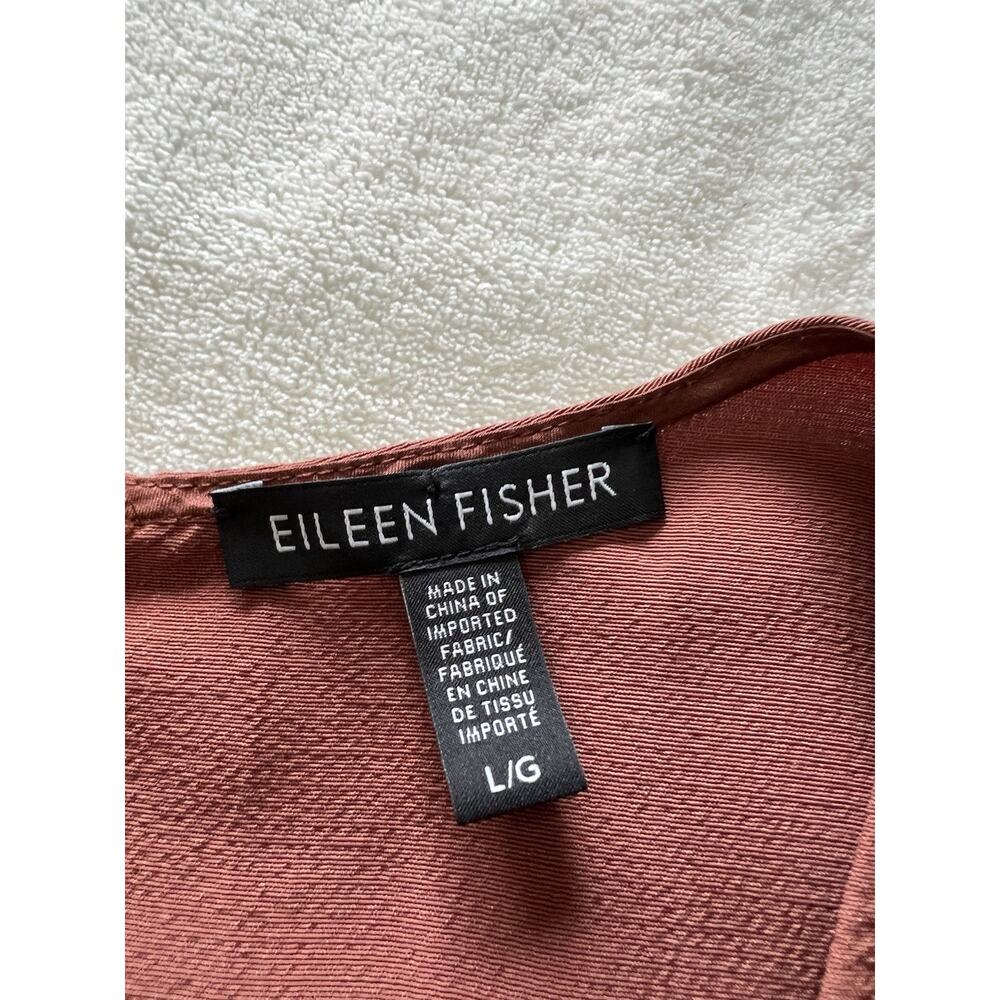 Eileen Fisher Ruset Wide Leg Jumpsuit Tencel Viscose Crepe V-Neck Size Large - Picture 9 of 14